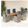 Image de 7-delige Tuinset met kussens poly rattan grijs3213142