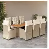 Image de 9-delige Tuinset met kussens poly rattan beige3213146