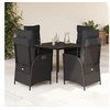 Image de Ensemble à Manger de Jardin avec Coussins 5 pcs, Table et Chaises avec Dossier Réglable, Meubles d'Extérieur, 3213176