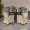 Image de Ensemble à Manger de Jardin avec Coussins 5pcs, Table et Chaise de Terrasse, Meubles de Patio, Mobilier d'Extérieur, 3213255