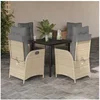 Image de Ensemble à Manger de Jardin avec Coussins 5pcs, Table et Chaise de Terrasse, Meubles de Patio, Mobilier d'Extérieur, 3213266