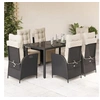 Image de Ensemble à Manger de Jardin avec Coussins 7 pcs, Table et Chaises avec Dossier Réglable, Meubles d'Extérieur, 3213317