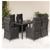 Image de Ensemble à Manger de Jardin avec Coussins 7 pcs, Table et Chaises avec Dossier Réglable, Meubles d'Extérieur, 3213324
