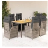 Image de Ensemble à Manger de Jardin avec Coussins 7 pcs, Table et Chaises avec Dossier Réglable, Meubles d'Extérieur, 3213347