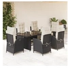 Image de Ensemble à Manger de Jardin avec Coussins 7 pcs, Table et Chaises avec Dossier Réglable, Meubles d'Extérieur, 3213350