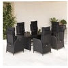 Image de Ensemble à Manger de Jardin avec Coussins 7 pcs, Table et Chaises avec Dossier Réglable, Meubles d'Extérieur, 3213352