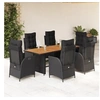 Image de Ensemble à Manger de Jardin avec Coussins 7 pcs, Table et Chaises avec Dossier Réglable, Meubles d'Extérieur, 3213368