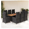 Image de Ensemble à Manger de Jardin avec Coussins 9 pcs, Table et Chaises avec Dossier Réglable, Meubles d'Extérieur, 3213369