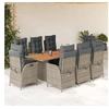 Image de 9-delige Tuinset met kussens poly rattan grijs3213371