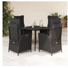 Image de Ensemble à Manger de Jardin avec Coussins 5 pcs, Table et Chaises avec Dossier Réglable, Meubles d'Extérieur, 3213393