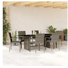 Image de Salon de jardin rotin gris 7 pieces 6 personnes