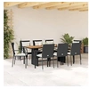 Image de Ensemble à Manger de Jardin avec Coussins 9 pcs, Table et Chaise de Terrasse, Meubles de Patio, Mobilier d'Extérieur, 3213499