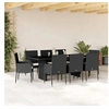 Image de Ensemble à Manger de Jardin avec Coussins 9 pcs, Table et Chaise de Terrasse, Meubles de Patio, Mobilier d'Extérieur, 3213507