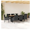 Image de Ensemble à Manger de Jardin avec Coussins 9 pcs, Table et Chaise de Terrasse, Meubles de Patio, Mobilier d'Extérieur, 3213511