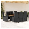 Image de Ensemble à Manger de Jardin avec Coussins 9 pcs, Table et Chaise de Terrasse, Meubles de Patio, Mobilier d'Extérieur, 3213515