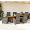 Image de 7-delige Tuinset met kussens poly rattan grijs3213522