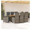 Image de 9-delige Tuinset met kussens poly rattan grijs3213523