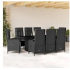 Image de Ensemble à Manger de Jardin avec Coussins 9 pcs, Table et Chaise de Terrasse, Meubles de Patio, Mobilier d'Extérieur, 3213526