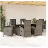 Image de Ensemble à Manger de Jardin avec Coussins 7 pcs, Table et Chaise de Terrasse, Meubles de Patio, Mobilier d'Extérieur, 3213532