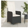 Image de Chaises inclinables de jardin lot de 2 et coussins noir rotin, fauteuil de jardin inclinable, fauteuil inclinable de 365685