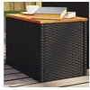 Image de Tables d appoint jardin 2pcs noir 55x34x37 cm rotin bois massif