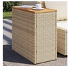 Image de Table d'appoint de jardin dessus en bois beige 58x27,5x55 cm 366072