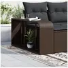 Image de Etagères de rangement 2 pcs marron résine tressée