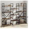 Image de Boekenkast 160x28,5x136,5 cm bewerkt hout gerookt eikenkleurig838875