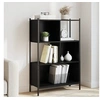 Image de Bibliothèque noir 72x28x109 cm bois d'ingénierie 838883
