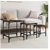 Image de Tables basses gigognes 3 pcs chêne fumé bois d'ingénierie838935