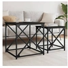 Image de Tables basses gigognes 2 pcs noir bois d'ingénierie 838943