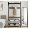 Image de Kledingkast met lades 89x39x184,5 cm bewerkt hout grijs sonoma838956