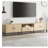 Image de Meuble TV à tiroir chêne sonoma 200x25x44 cm bois d ingénierie