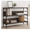 Image de Table console chêne marron 100x32x75 cm bois d'ingénierie 839062