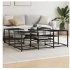 Image de Table basse noir 121x121x40cm Bois d'ingénierie 839068