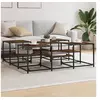 Image de Table basse chêne fumé 121x121x40 cm bois d'ingénierie 839070