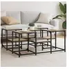 Image de Table basse chêne sonoma 91x91x40 cm bois d'ingénierie 839074