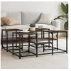 Image de Table basse chêne fumé 91x91x40 cm bois d'ingénierie 839075