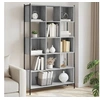 Image de Bibliothèque sonoma gris 102x28x172 cm bois d ingénierie