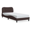 Image de Bedframe zonder matras 90x190 cm stof donkerbruin3207740