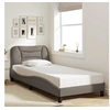 Image de Cadre de Lit avec Tête de Lit, Lit Rembourré, Sommier à Lattes, Lit Simple, Lit Adulte de Chambre à Coucher 3207741