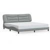 Image de Bedframe zonder matras stof lichtgrijs 200x200 cm3207793