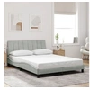 Image de Cadre de Lit sans Matelas Hanko, Lit Rembourré, Sommier à Lattes, Lit Double, Lit Adulte de Chambre à Coucher 3207849