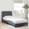 Image de Cadre de Lit sans Matelas, Lit Rembourré, Sommier à Lattes, Lit Simple, Lit Adulte de Chambre à Coucher Intérieur, 3207894
