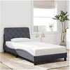 Image de Cadre de Lit sans Matelas, Lit Rembourré, Sommier à Lattes, Lit Simple, Lit Adulte de Chambre à Coucher Intérieur, 3207906