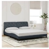 Image de Cadre de Lit sans Matelas, Lit Rembourré, Sommier à Lattes, Lit Double, Lit Adulte de Chambre à Coucher Intérieur, 3207936