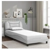 Image de Cadre de Lit sans Matelas Hvar, Lit Rembourré, Sommier à Lattes, Lit Simple, Lit Adulte de Chambre à Coucher 3207975