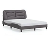 Image de Bedframe met hoofdbord kunstleer grijs 140x190 cm3207998