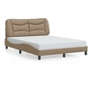Image de Bedframe met hoofdbord kunstleer cappuccinokleurig 140x200 cm3208006