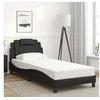 Image de Cadre de Lit Viana sans Matelas, Lit Rembourré avec Coussin, Lit Simple, Lit Adulte Chambre, Moderne, Noir 90x200 cm 3208068